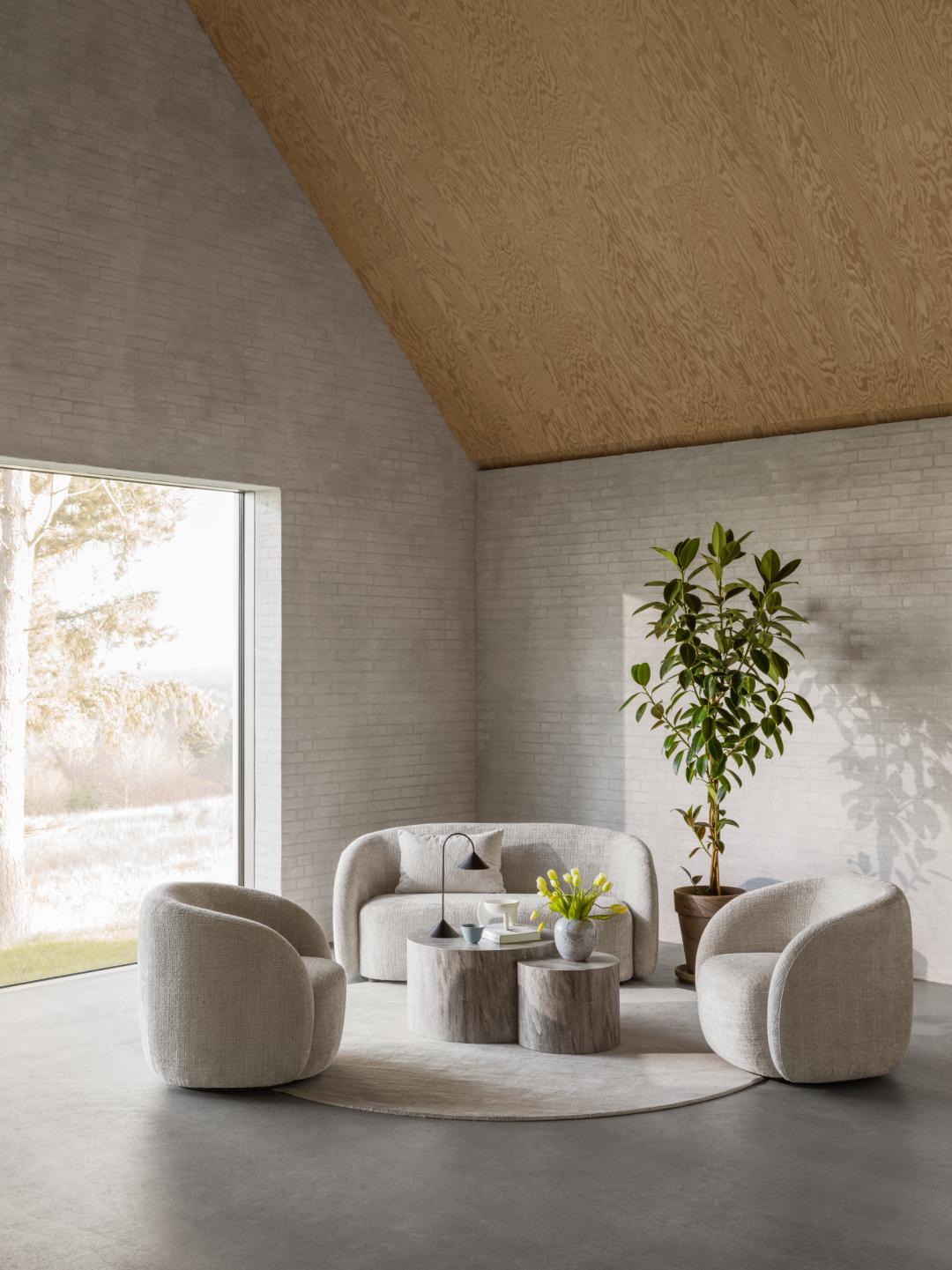 Lodi loungestoel met armleuning – Beige