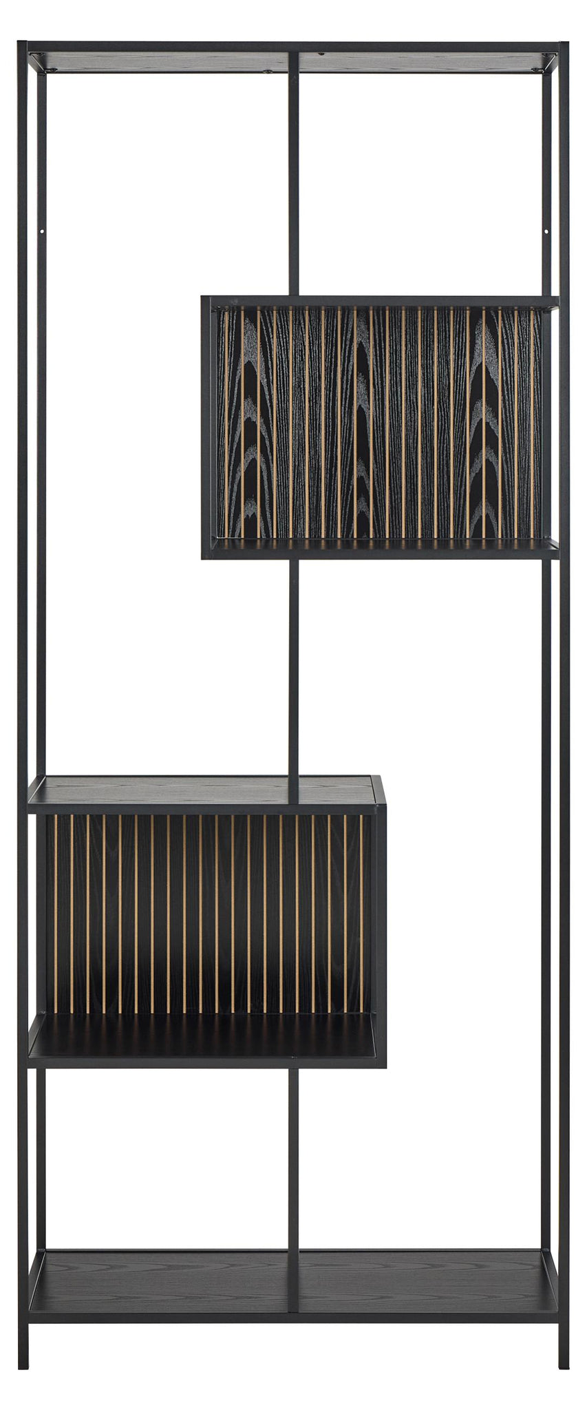 Industriële Boekenkast Zwart – 5 Planken