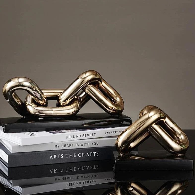 Moderne Luxe Gouden Ketting Art 4 Schakel LARGE
