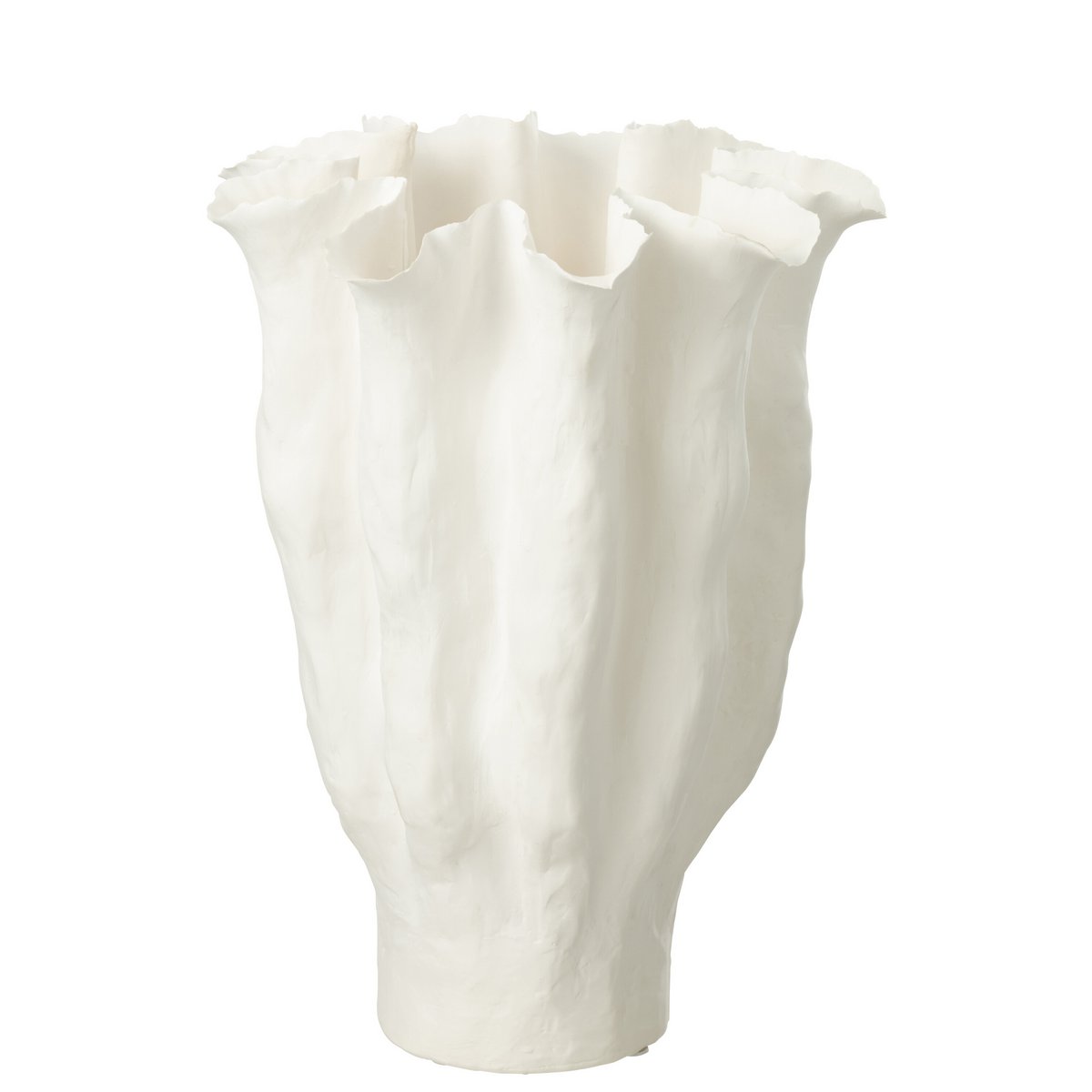 J-Line vaas Calyx - keramiek - wit - large -