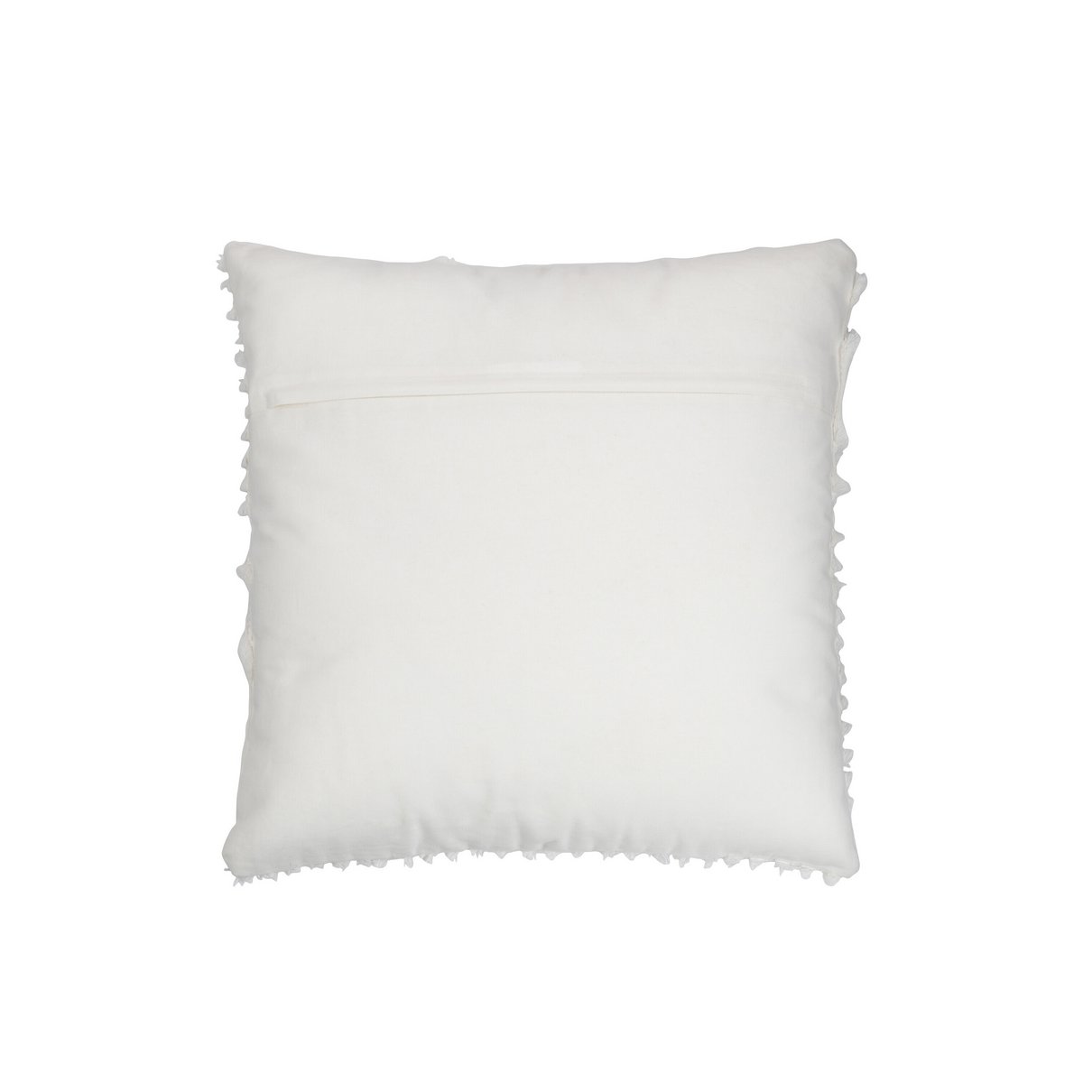 J-Line kussen Boog Vierkant - polyester - wit