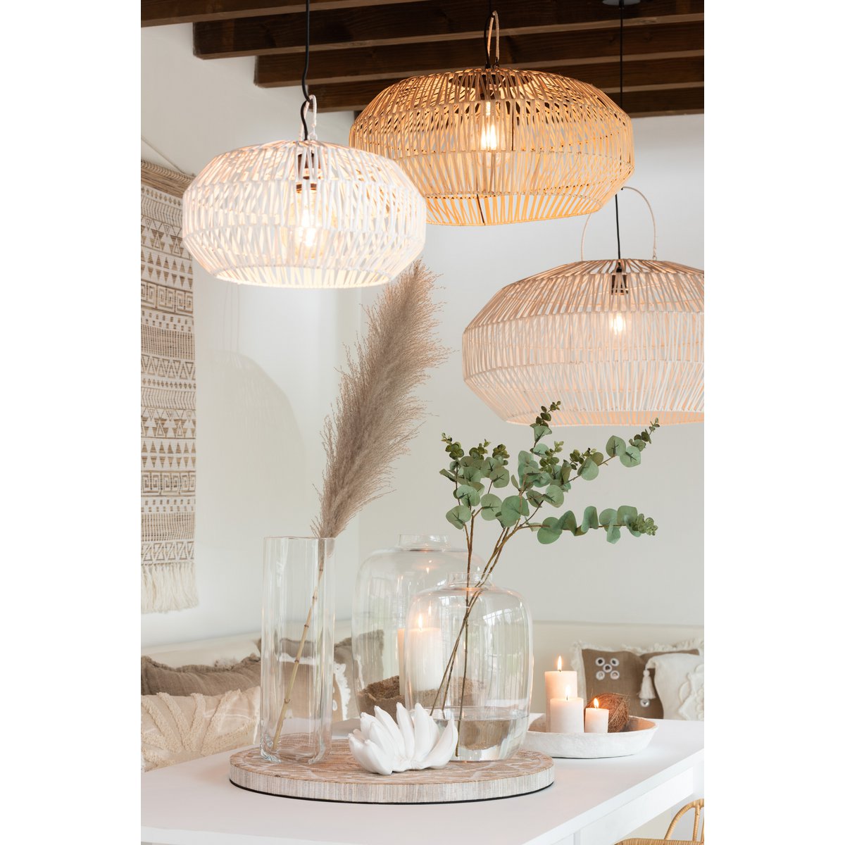 J-Line Vaas Cleo Glas Transparant Small