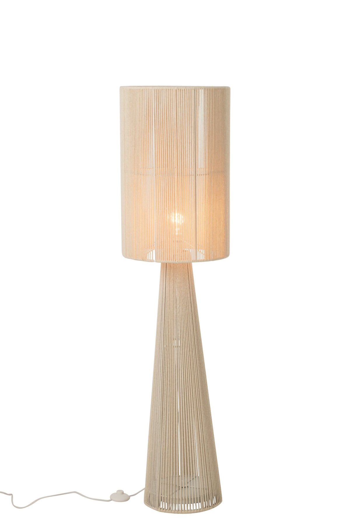 Vloerlamp Rope Cloth Greige Medium – 140 cm