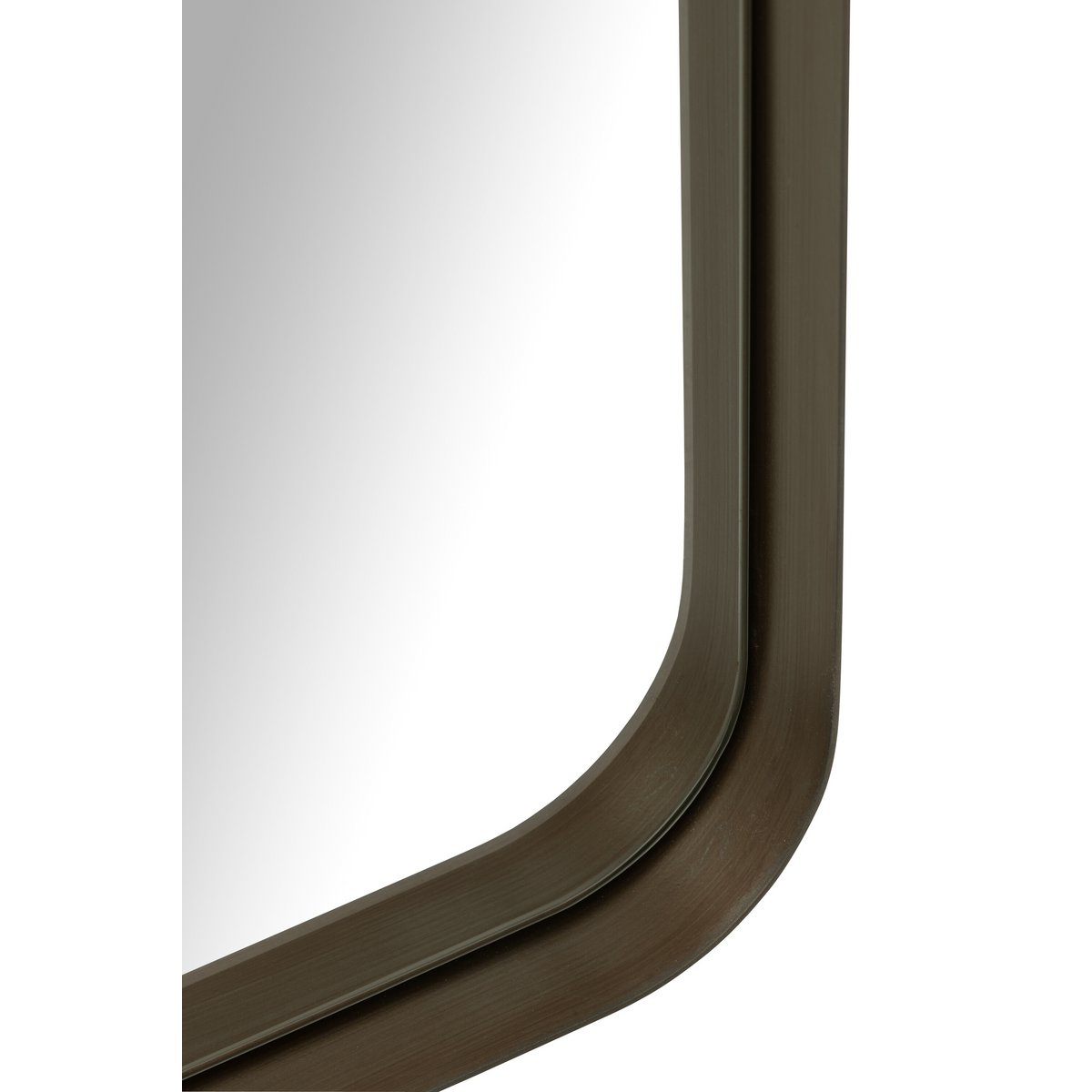 J-Line Spiegel Markus Metaal/Glas Donker Bruin Small