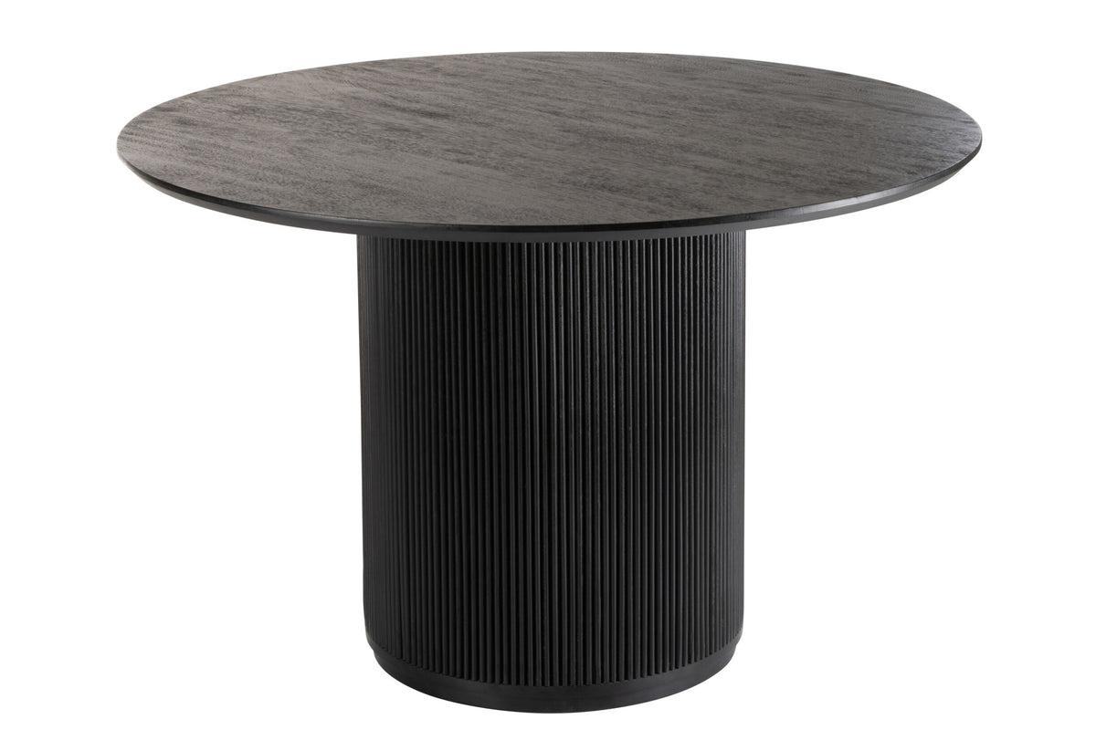 Eettafel Vincent Mangohout Zwart – Ø120 cm