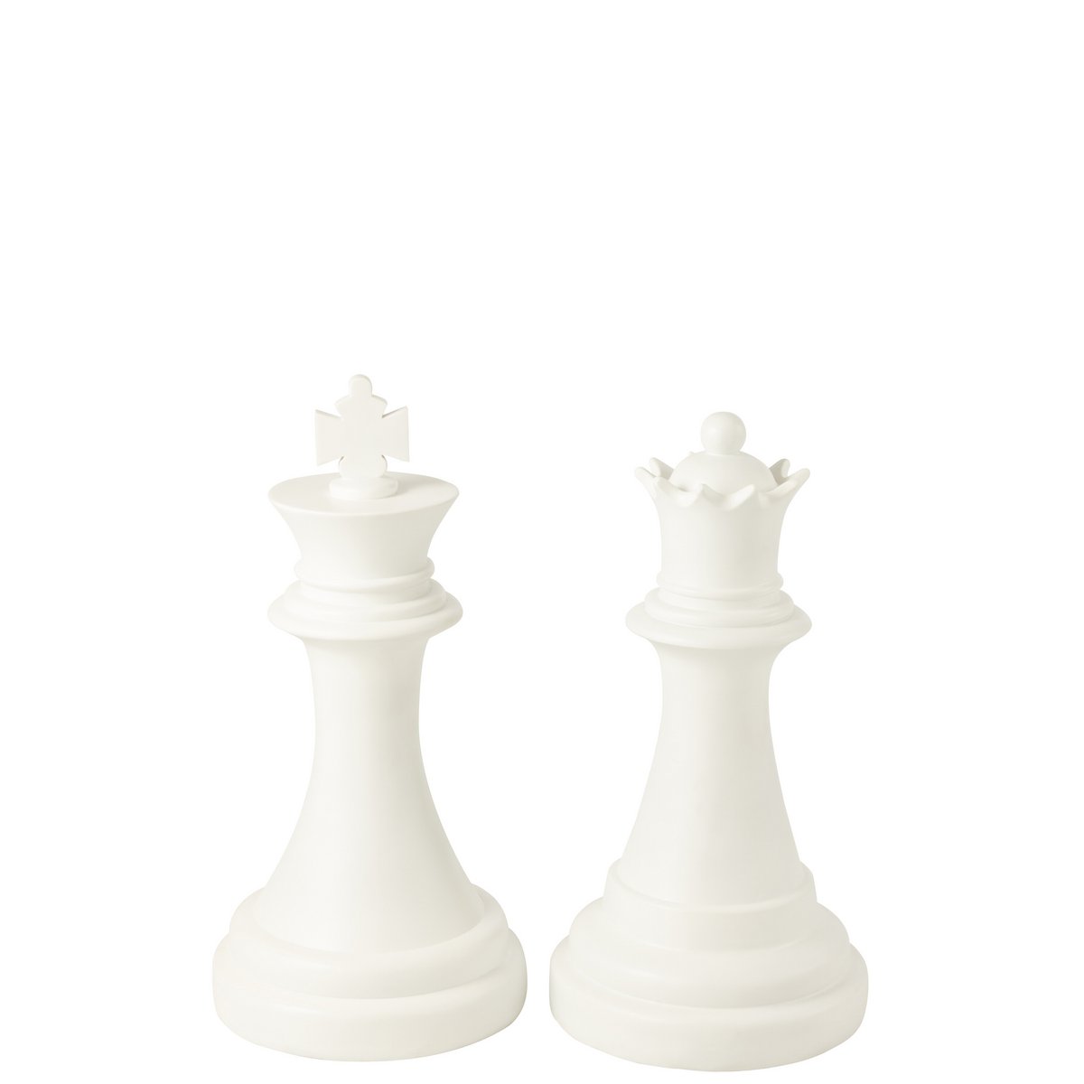 J-Line decoratie Schaakstuk Koningin - polyresin - wit