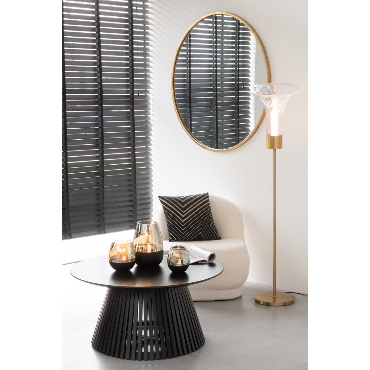 J-Line Tafel Vincent Mangohout Zwart Medium