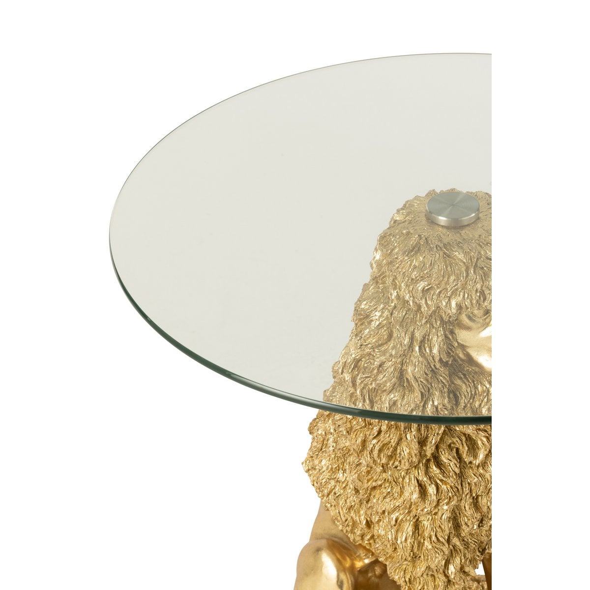 J-Line bijzettafel Poedel Rond - polyresin - goud