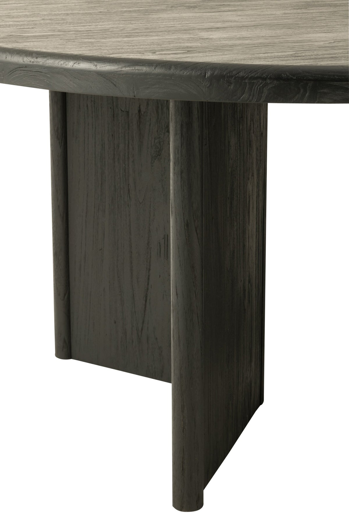 Ronde Eettafel Teakhout Zwart – Ø150 cm