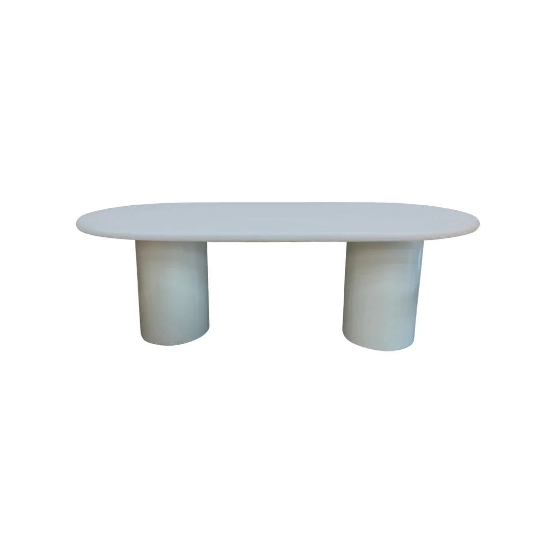 Organic Silk Gloss Eettafel Wit