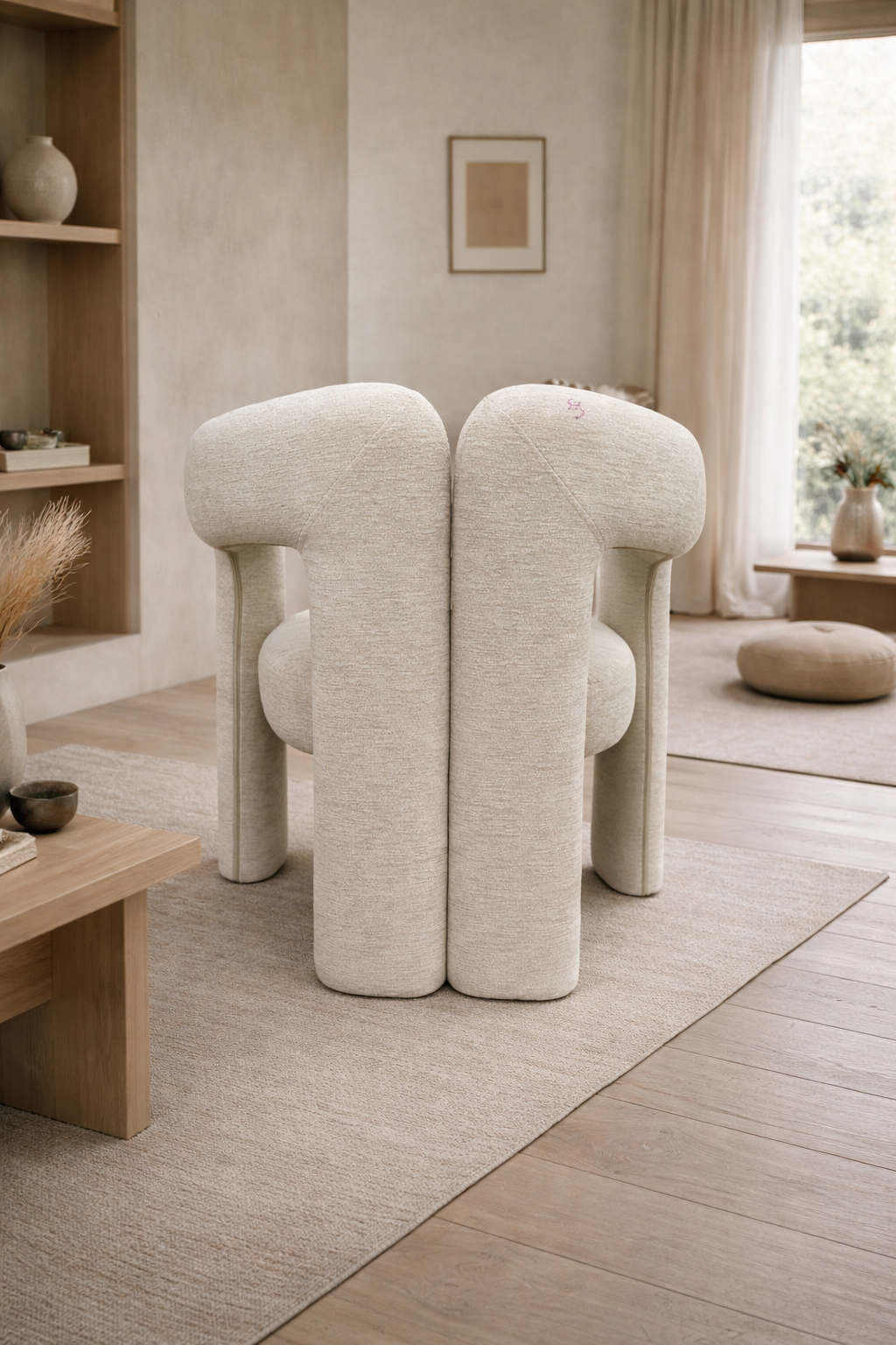 Japandi Eetkamerstoel – Licht Beige