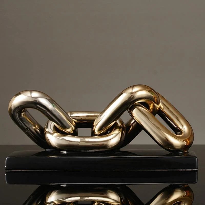 Moderne Luxe Gouden Ketting Art 4 Schakel LARGE