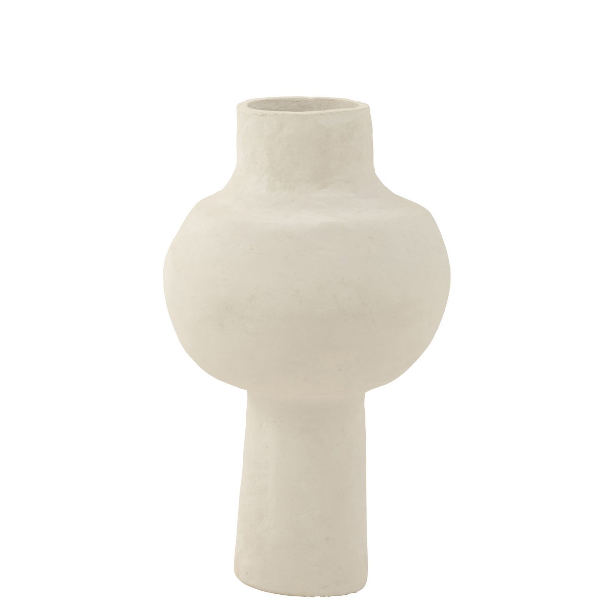 J-Line Pot Origineel Papier-maché Wit