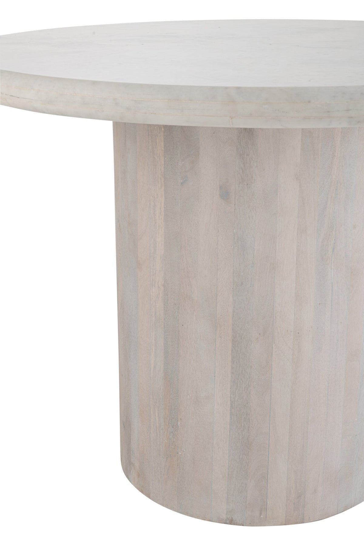 Ronde Eettafel Marmer – Off-White