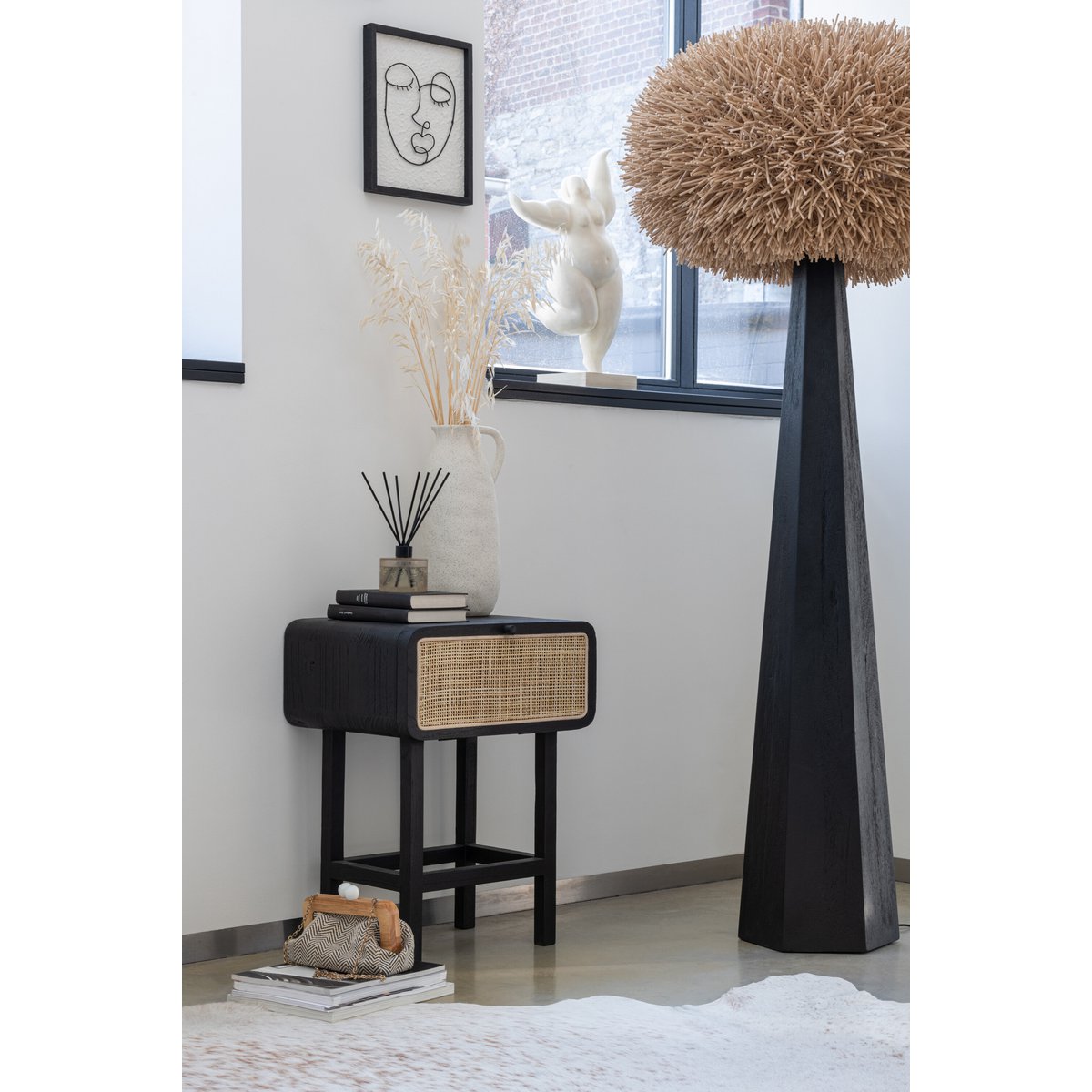 J-Line vaas Kruik - keramiek - beige - large