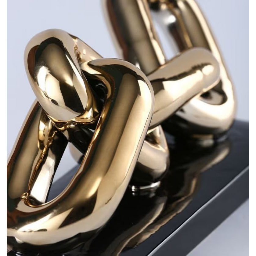 Moderne Luxe Gouden Ketting Art 4 Schakel LARGE
