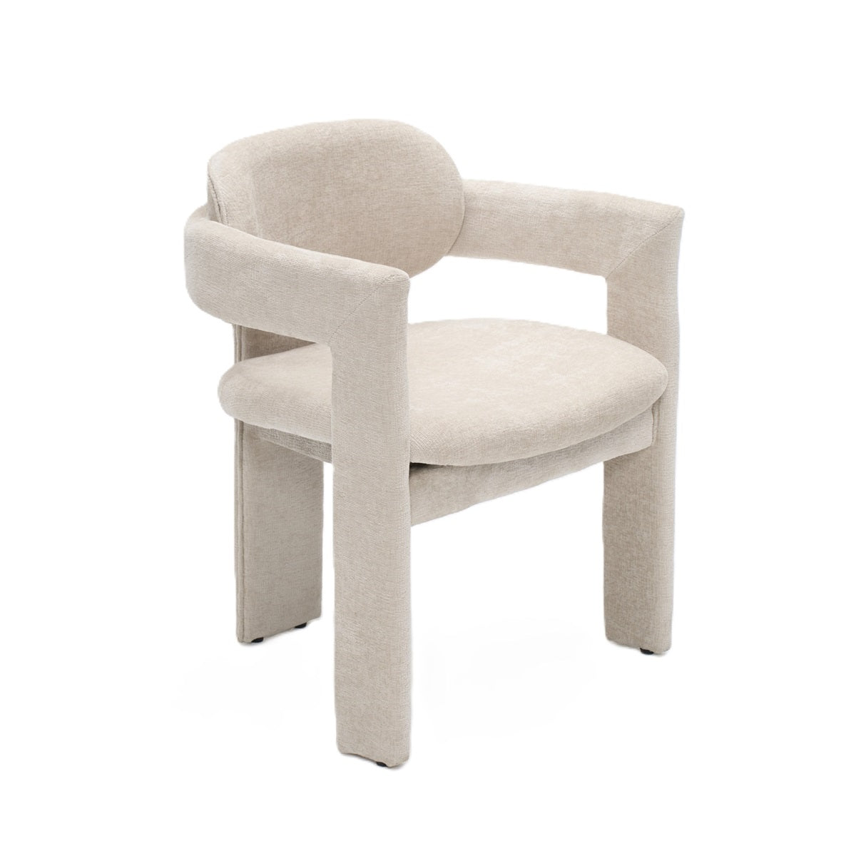 Beige Luxe Fauteuil – Modern Design met Zachte Bouclé Afwerking