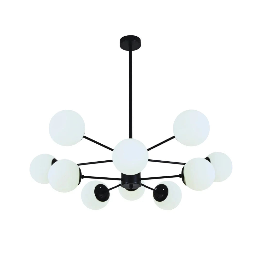 CEILING LAMP / 10-LIGHT BLACK