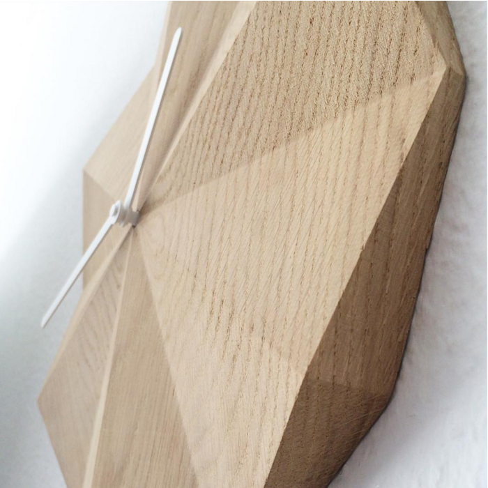 Houten Deltaklok in Eiken