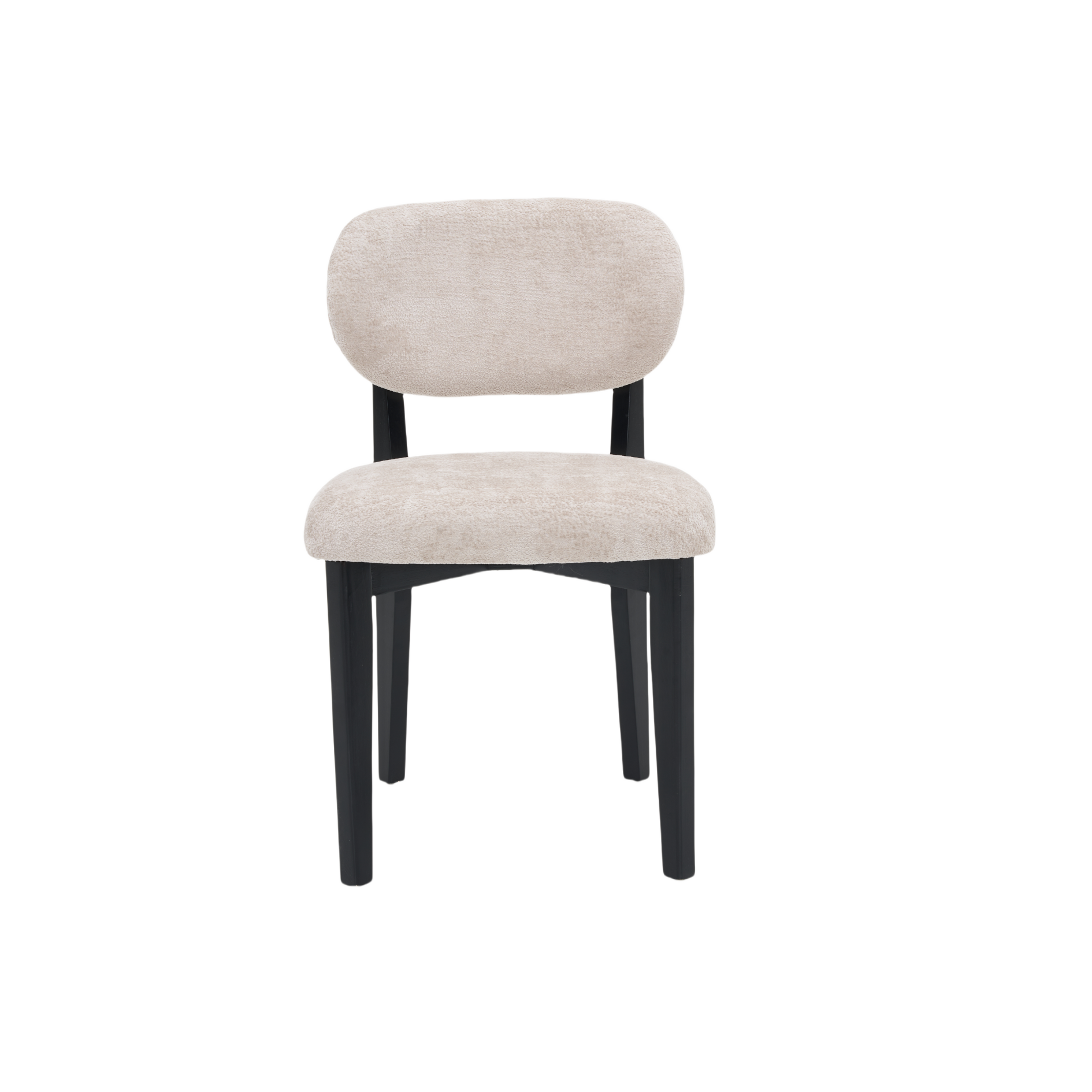 Eetkamerstoel Silla – Taupe met Zwarte Poten
