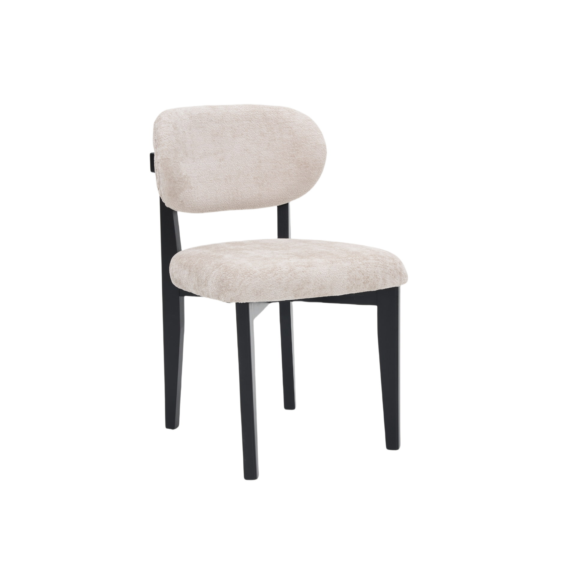 Eetkamerstoel Silla – Taupe met Zwarte Poten
