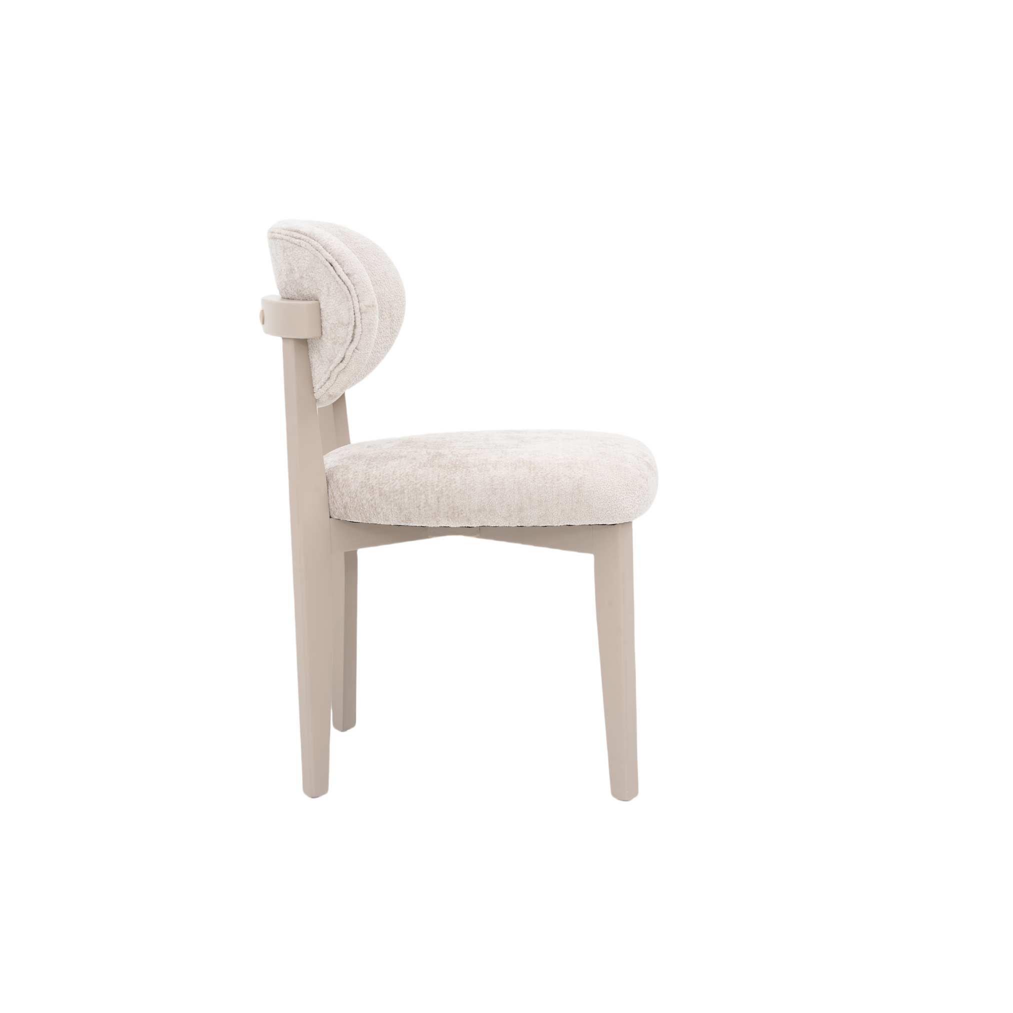Eetkamerstoel Silla – Taupe met Champagne Poten