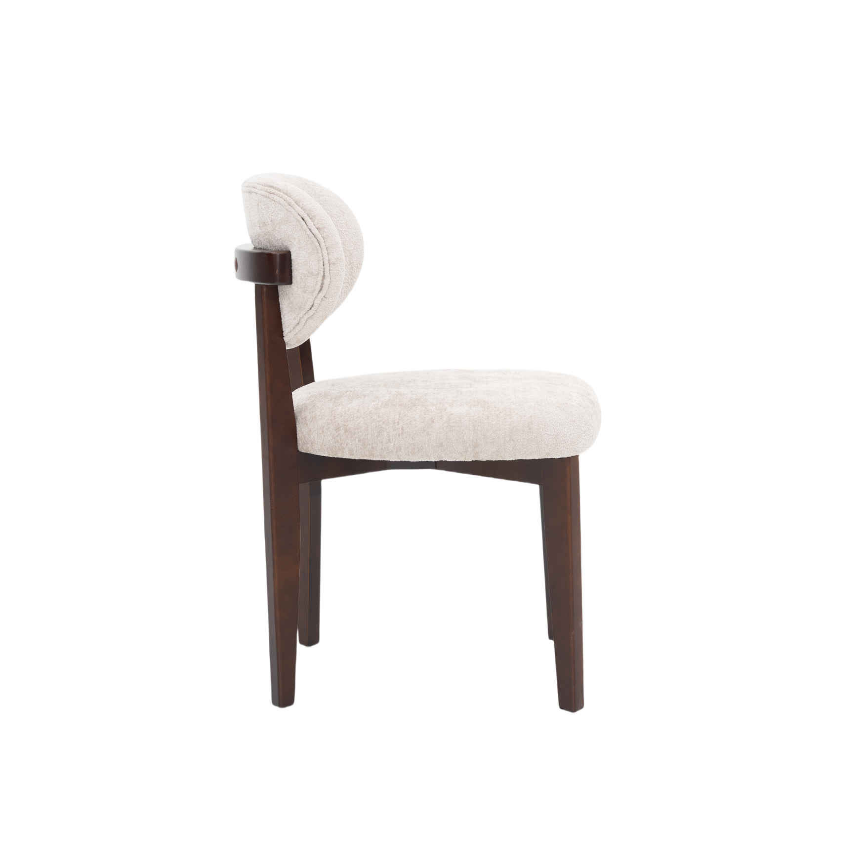 Eetkamerstoel Silla – Taupe met Bruine Poten