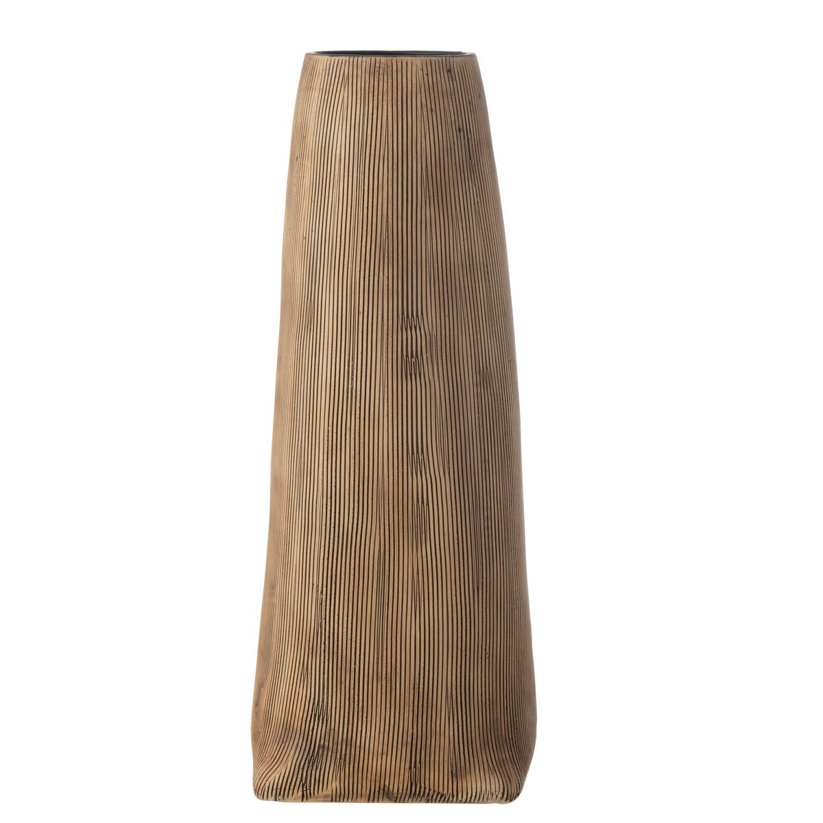 J-Line vaas Maria Lang - keramiek - bruin - large