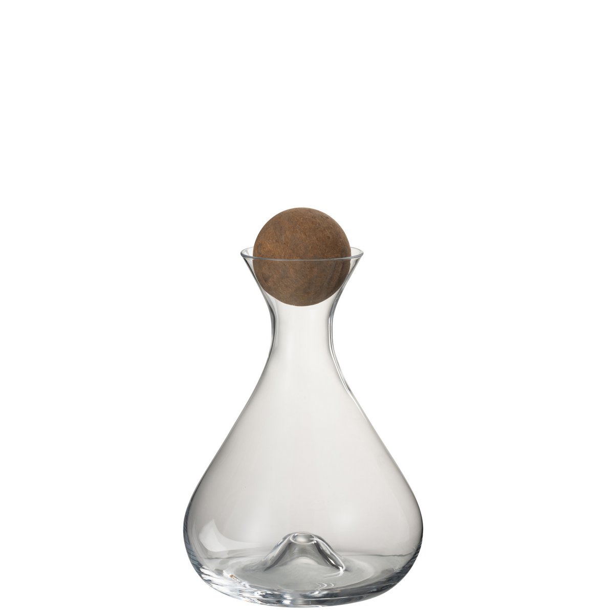 karaf + stop - glas/ kurk - transparant