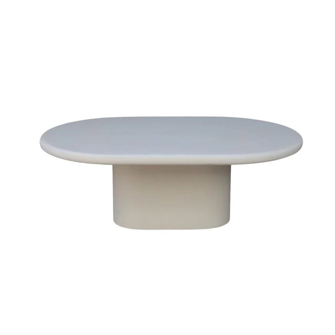 Organische Witte Tafel in Japandi Style | 130 x 80 CM