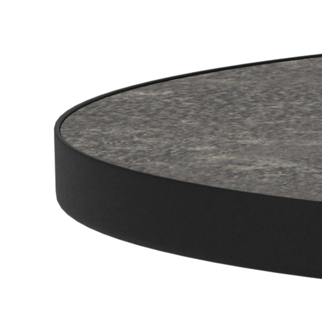 Ronde Salontafel Solie – Zwart Keramiek Ø66 cm