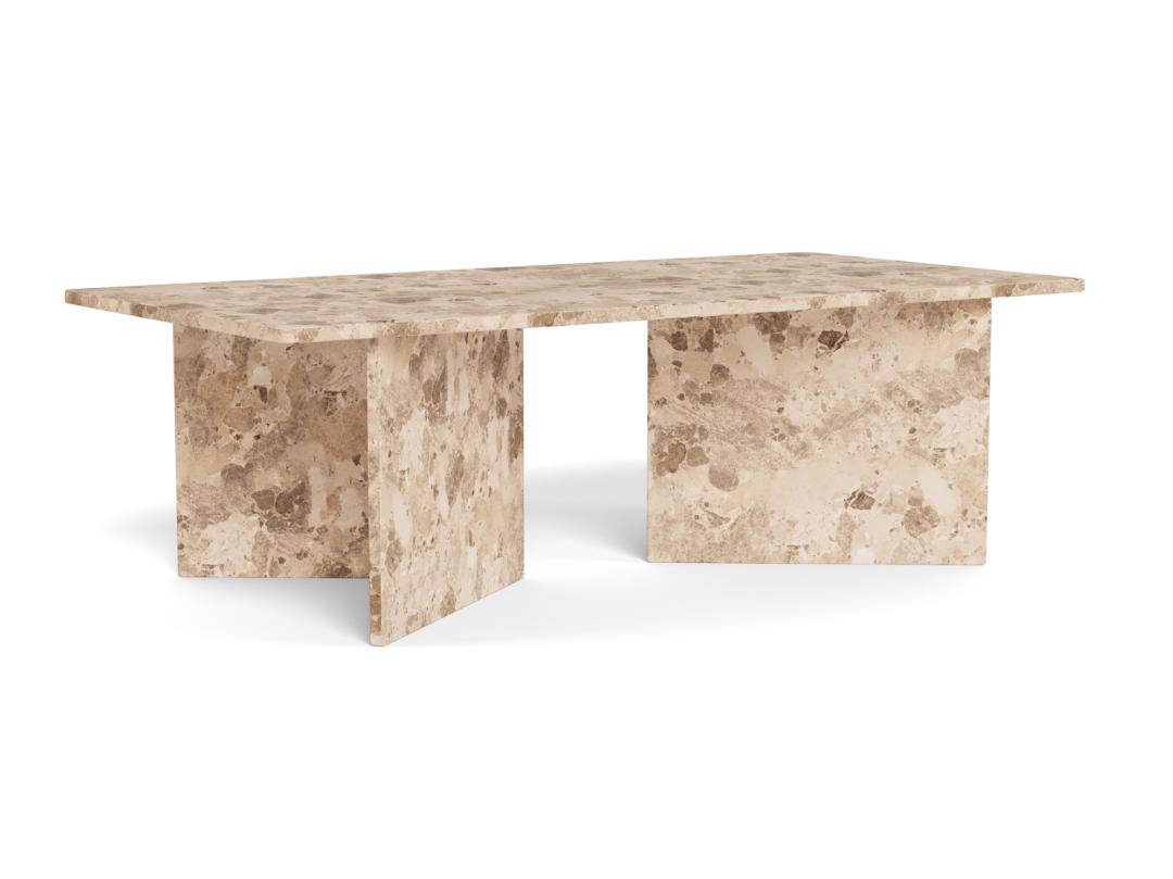 Stone Salontafel - Rechthoekig - Bruin