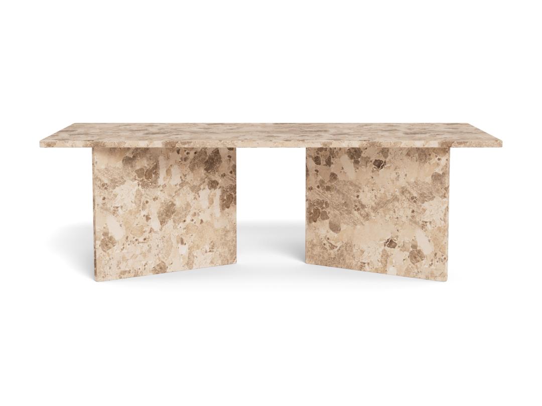 Stone Salontafel - Rechthoekig - Bruin