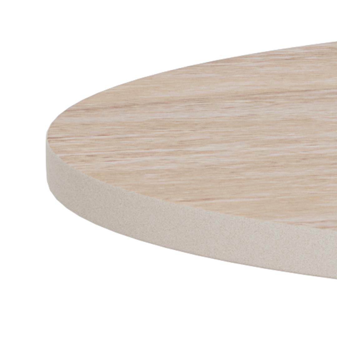 Ronde Bijzettafel Waleed Keramiek in travertinlook, 45cm, kleur Beige