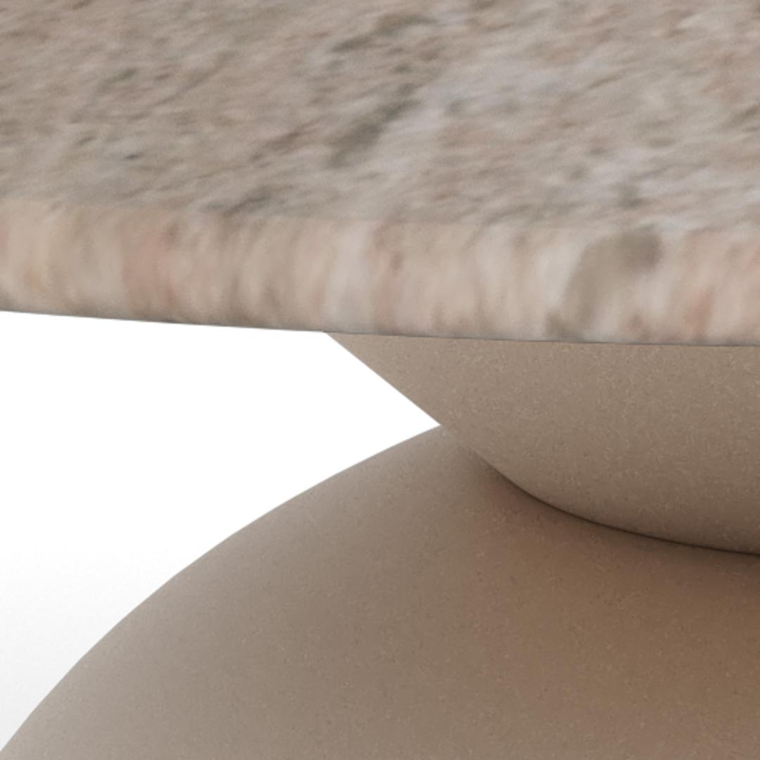 Ronde Salontafel Chardai Marmer, 80cm