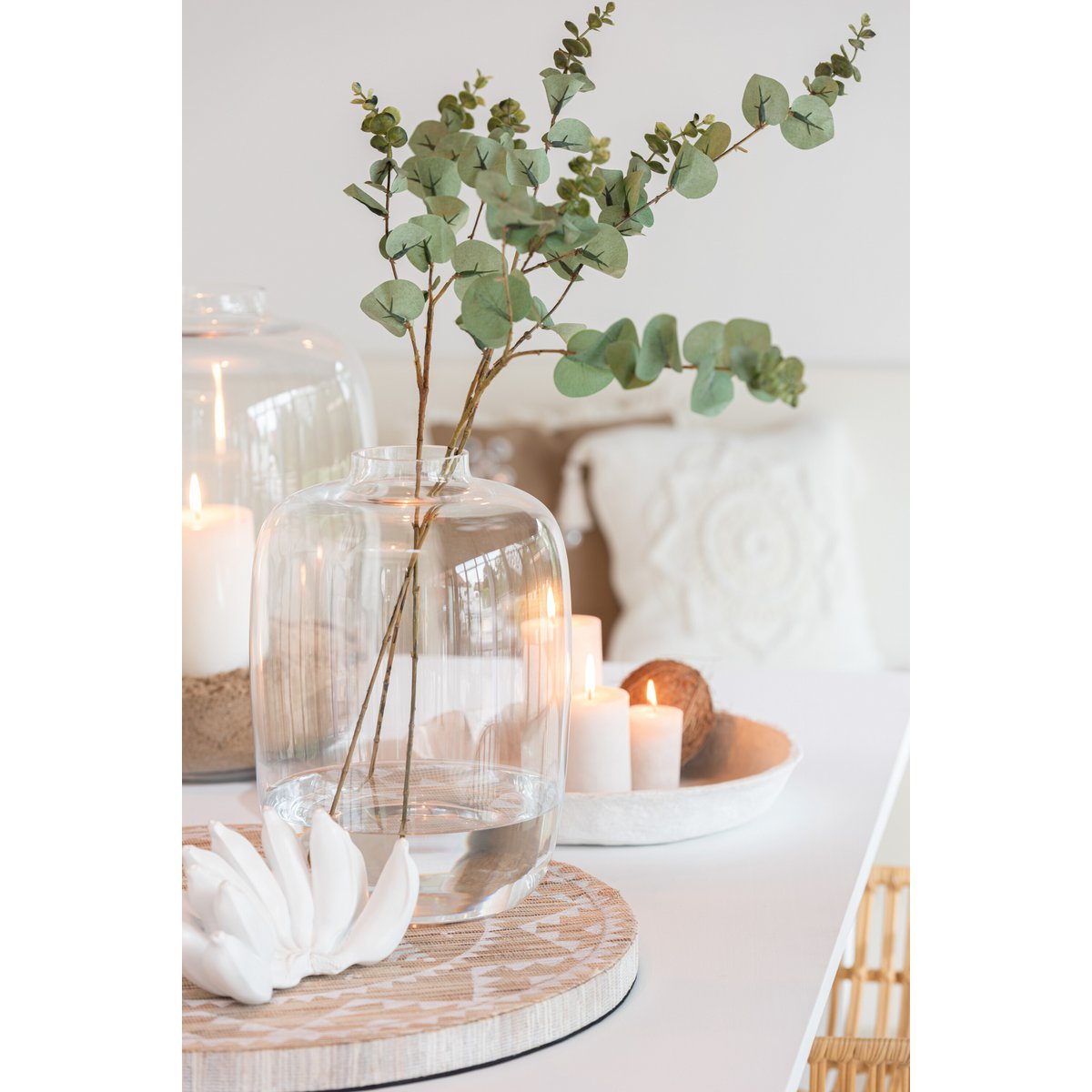 J-Line Vaas Cleo Glas Transparant Small