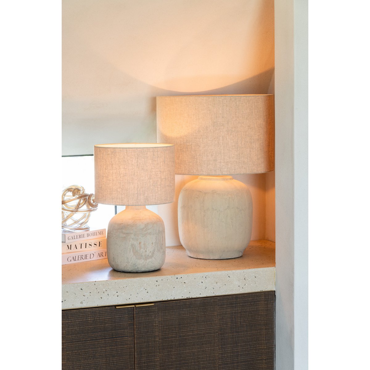 J-line lamp mia terracotta groot
