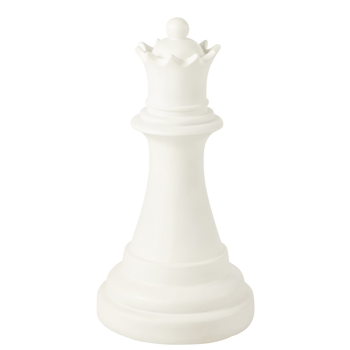 J-Line decoratie Schaakstuk Koningin - polyresin - wit