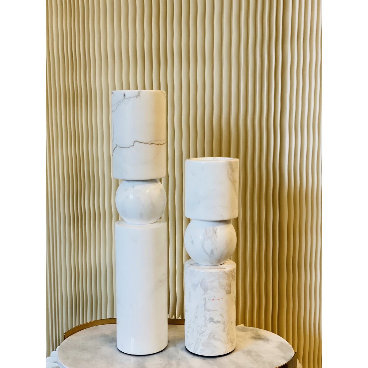 KANDELAAR | MARBLE | WHITE M