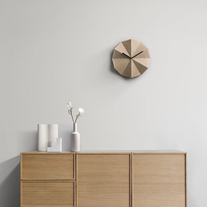 Houten Deltaklok in Eiken