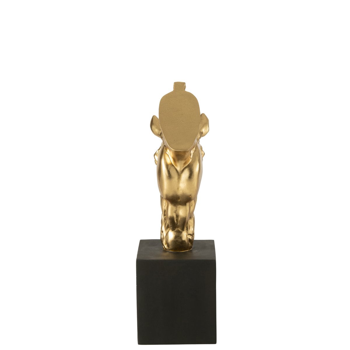 J-Line figuur Paard Op Voet - polyresin - goud/zwart - S
