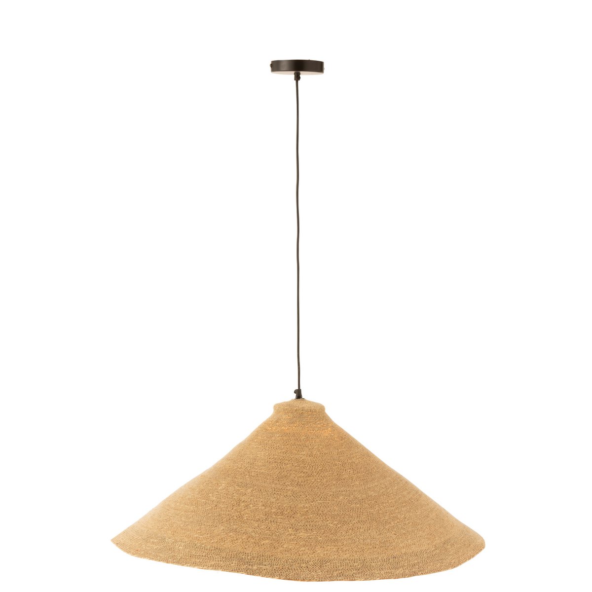 J-Line Hangende Lamp Kegel Zeegras Naturel