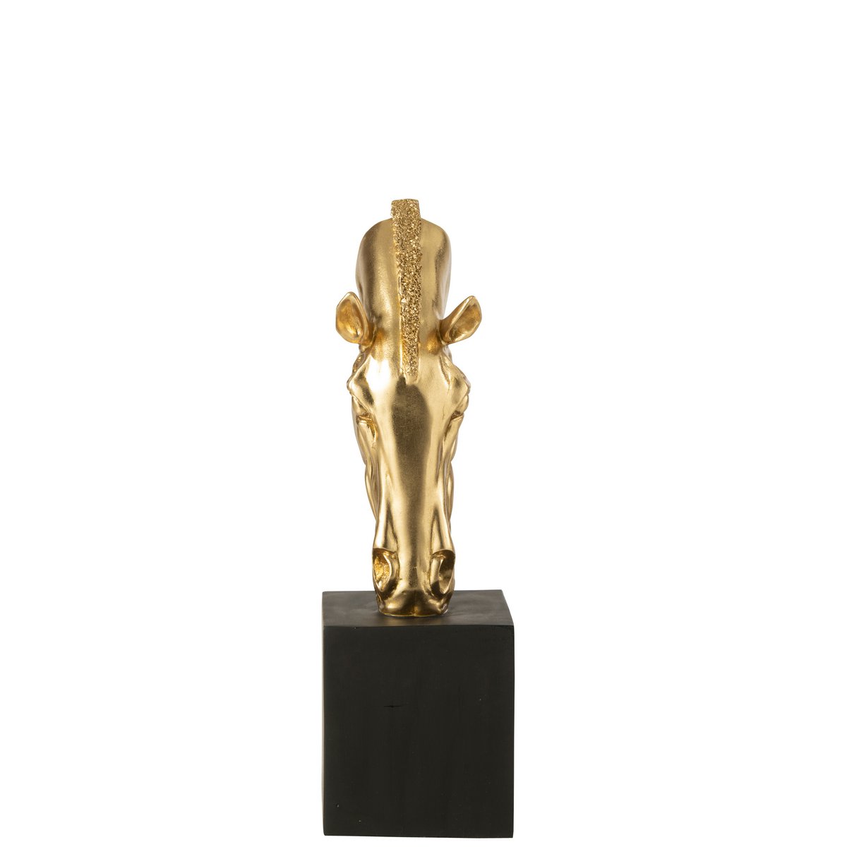 J-Line figuur Paard Op Voet - polyresin - goud/zwart - S