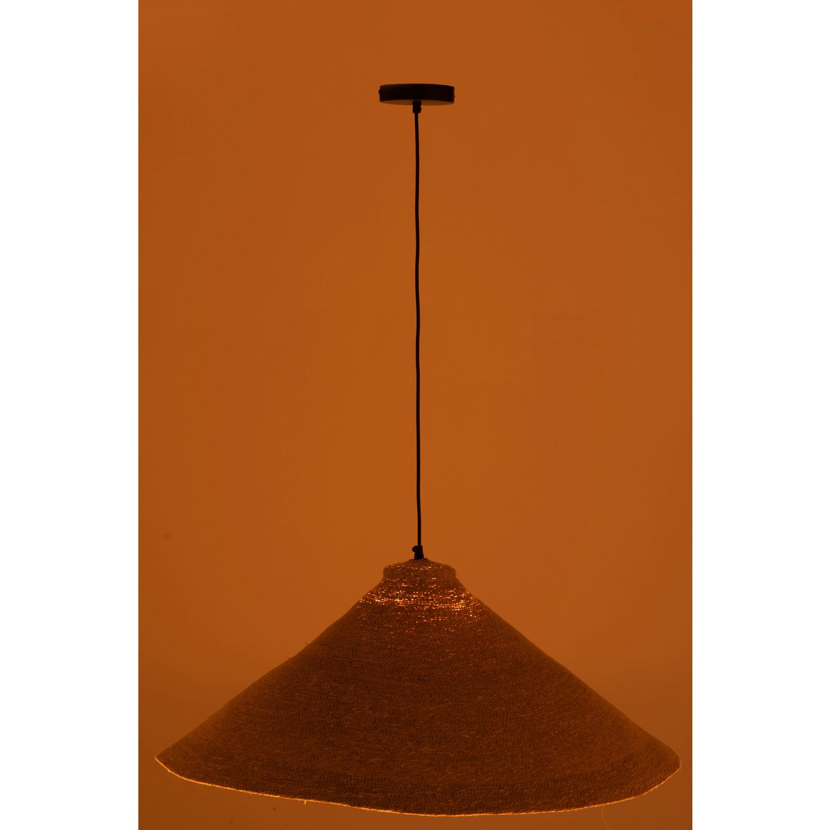 J-Line Hangende Lamp Kegel Zeegras Naturel