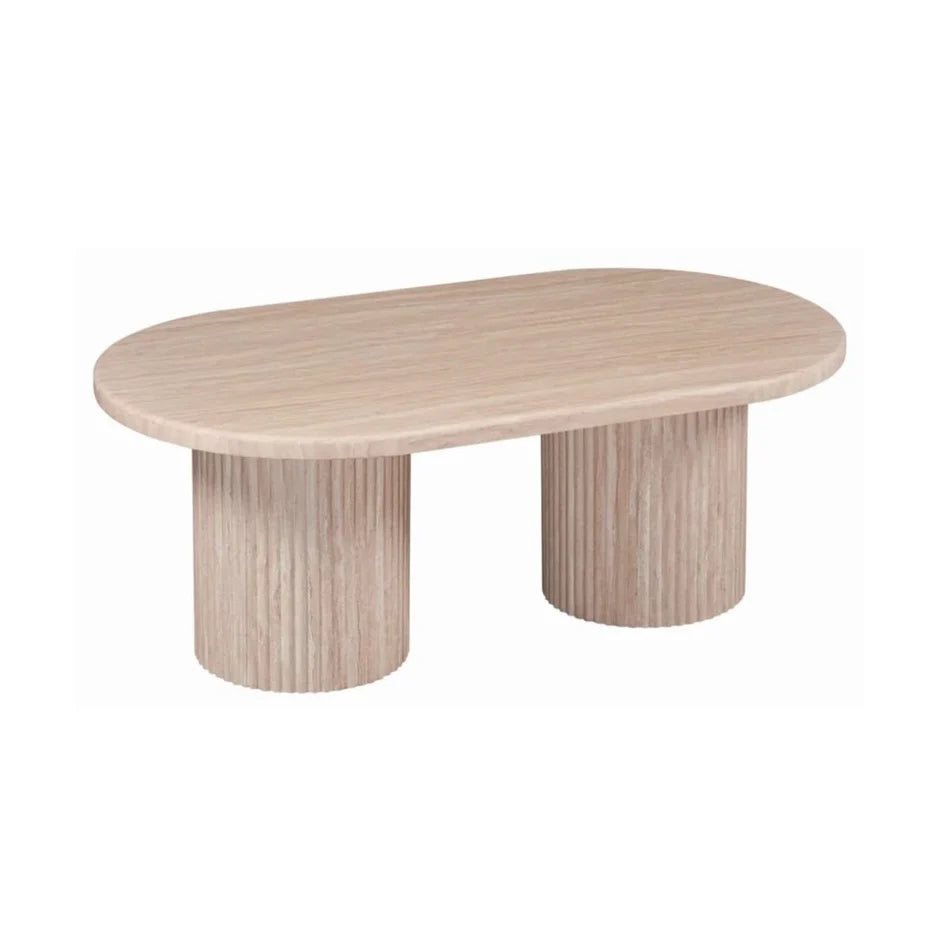 Travertin Eettafel Ovaal – 130x70x45 CM