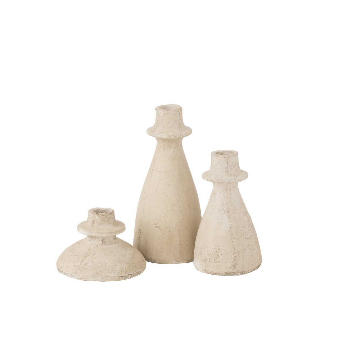 J-Line Set Van 3 Kandelaars Agora Terra Beige