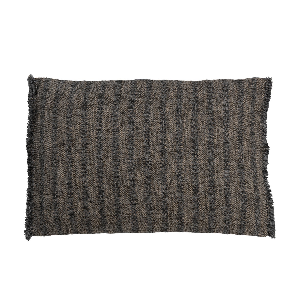 J-Line kussen Etnic Rechthoek - katoen - blauw/beige