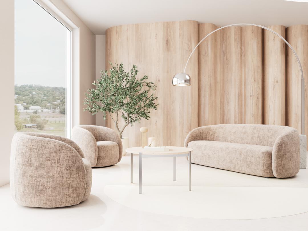 Lodi loungestoel met armleuning – Beige
