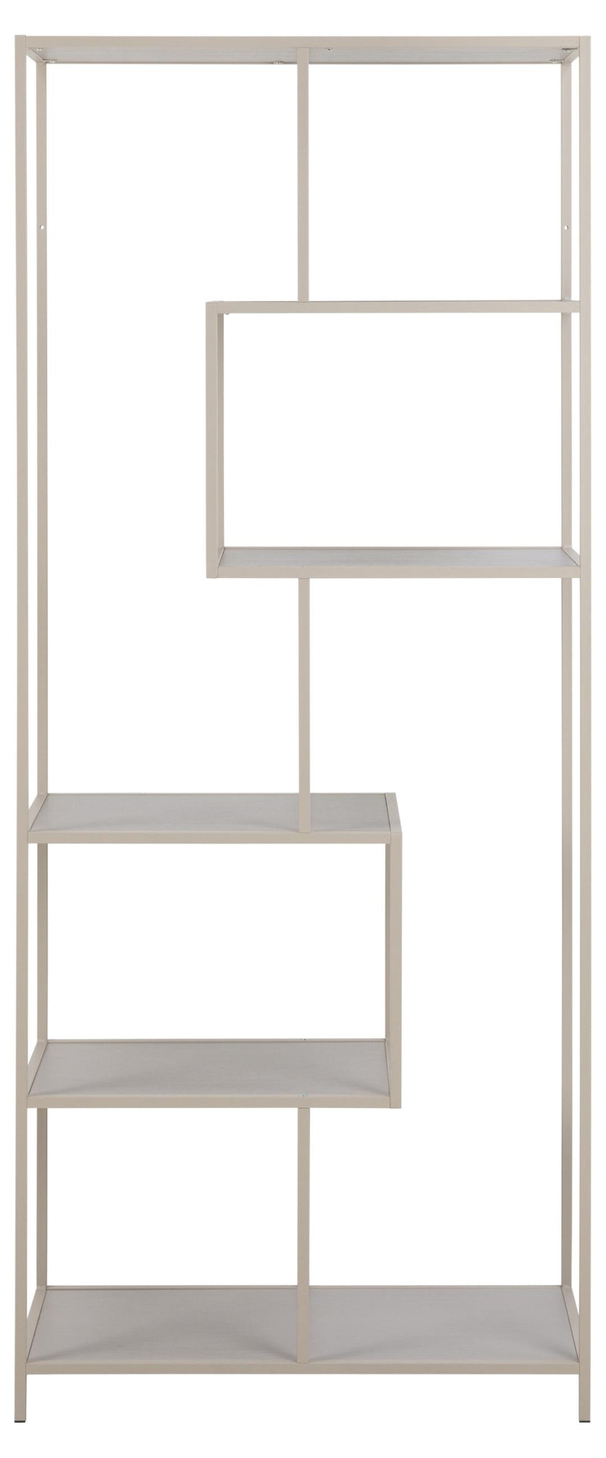 Stijlvolle boekenkast met asymmetrisch design