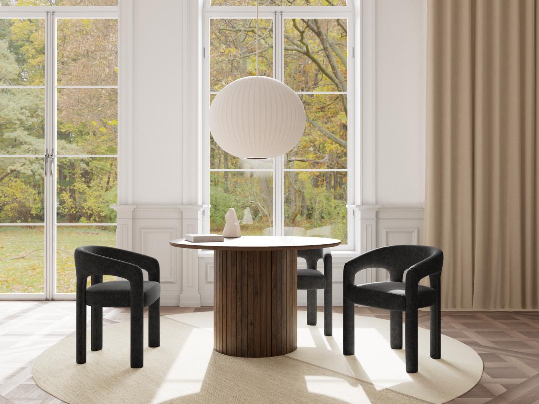 Cole eetkamerstoel met armleuning – Beige